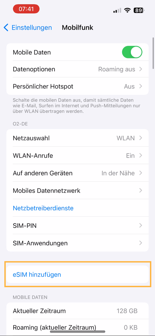 esim aktivieren iphone apple buddysim ios