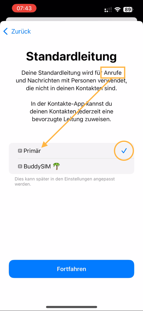 esim aktivieren iphone apple buddysim ios