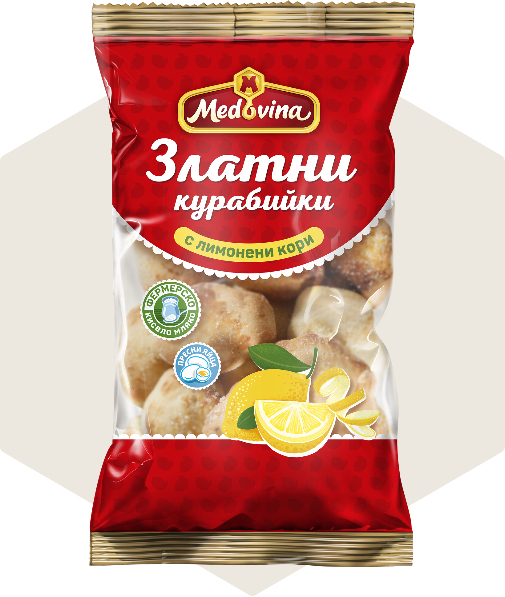 Златни курабийки с лимонени кори 230 г