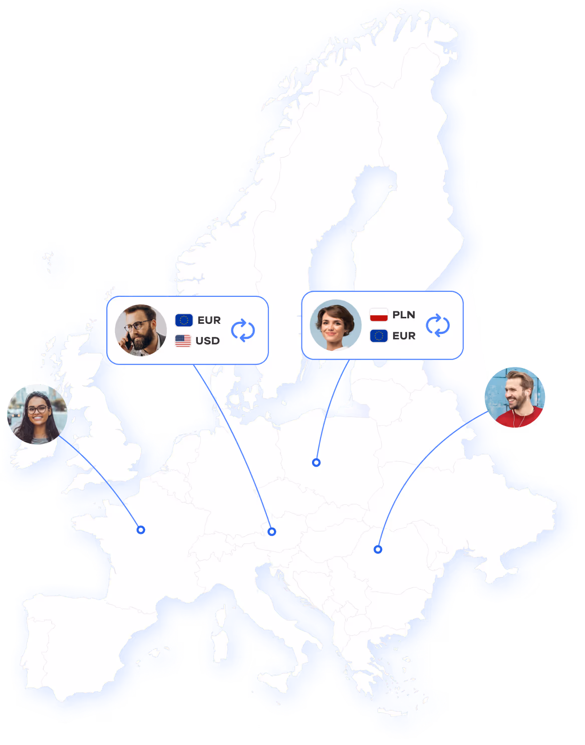Europe Map Bussiness Accounts