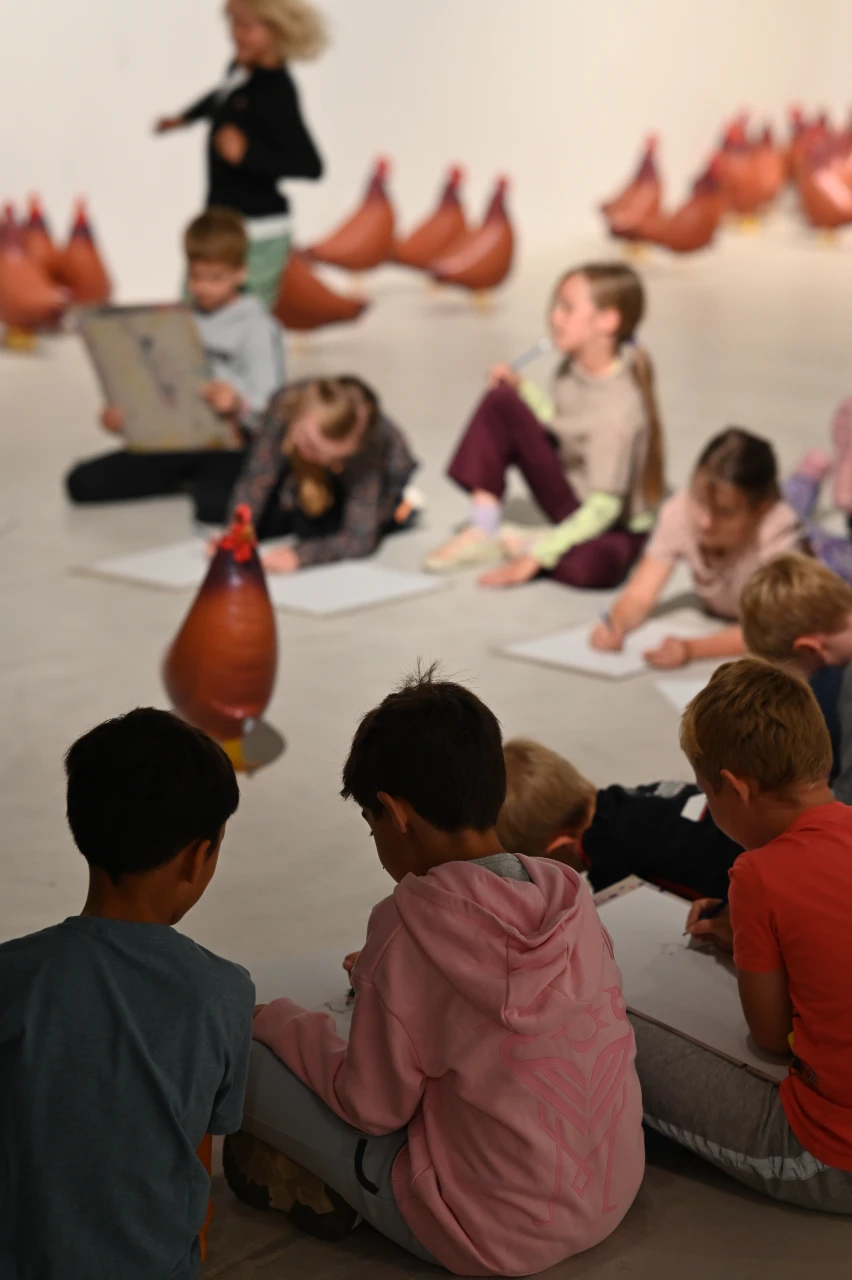 Klasse til Tegn på museet-forløb