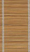 Natural bamboo vertical blinds with white horizontal threads on either side.