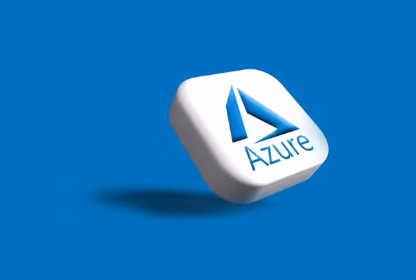 Azure icon in 3D. My 3D work may be seen in the section titled "3D Render."