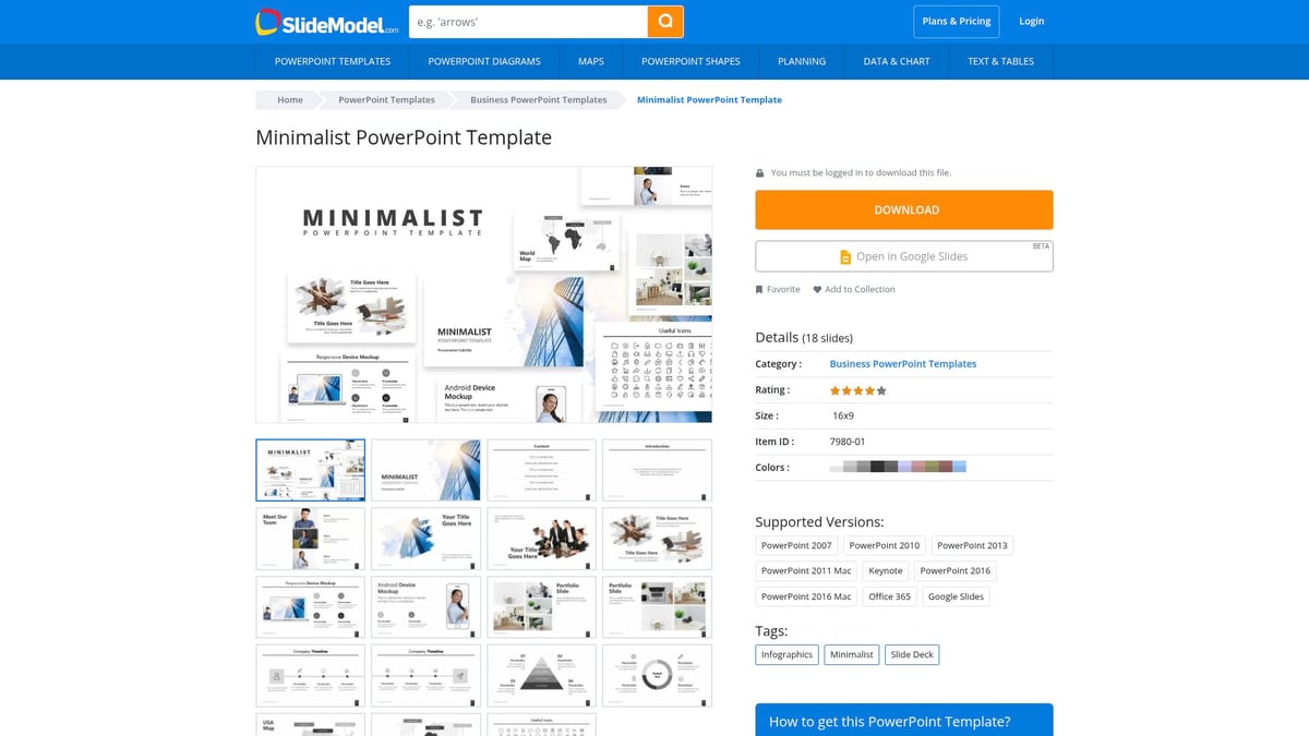 10 Best Free Simple PPT Templates for Stunning Presentations 2025 - Minimalist Presentation by SlideModel