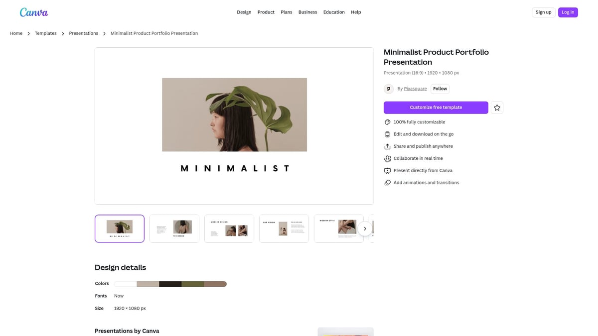 8 Stunning Template Keynote Designs to Elevate Your 2026 Presentations - Minimalist Product Portfolio Presentation