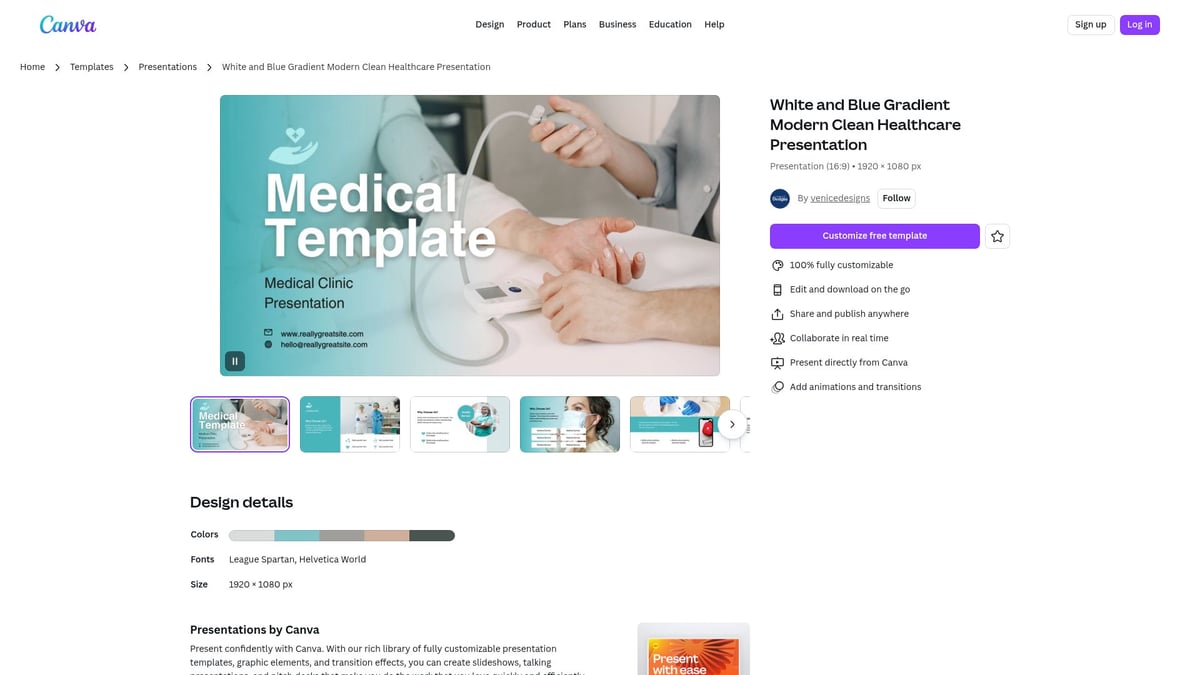 8 Stunning Template Keynote Designs to Elevate Your 2026 Presentations - White and Blue Gradient Modern Clean Healthcare Presentation