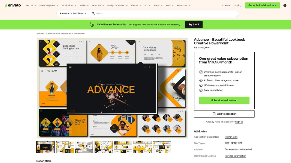 10 Attractive PowerPoint Templates to Elevate Your Slides 2026 - Advance Lookbook PowerPoint Template