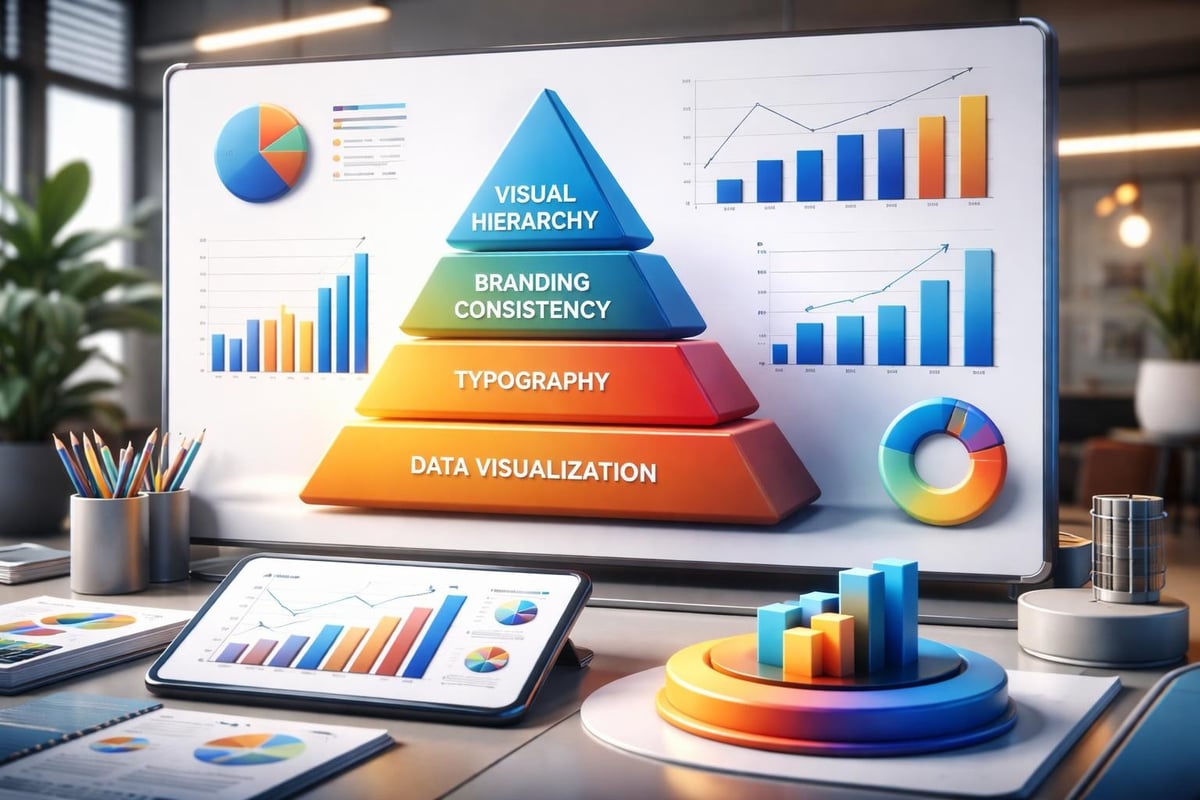 Professional presentation design hierarchy