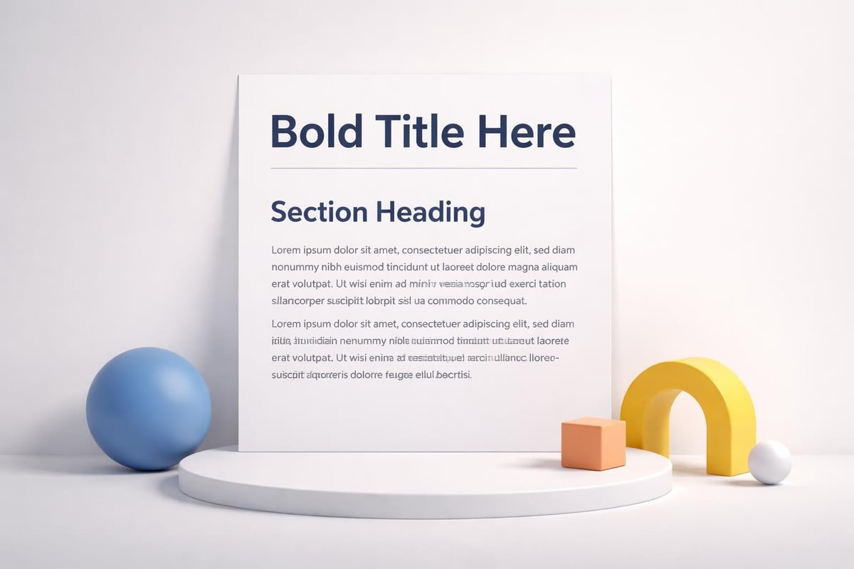 Typography hierarchy example