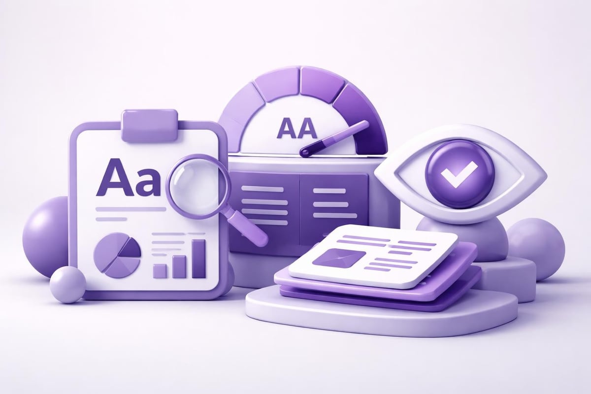 Typography on purple backgrounds