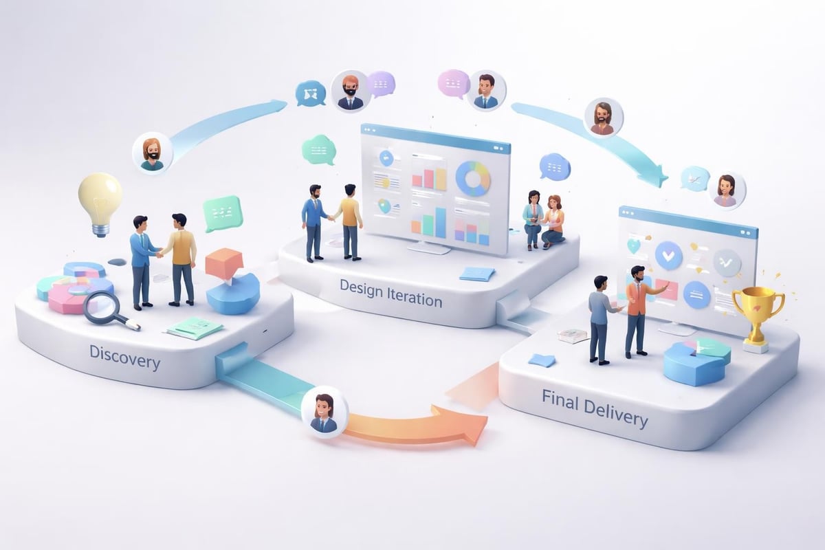 Presentation design workflow stages