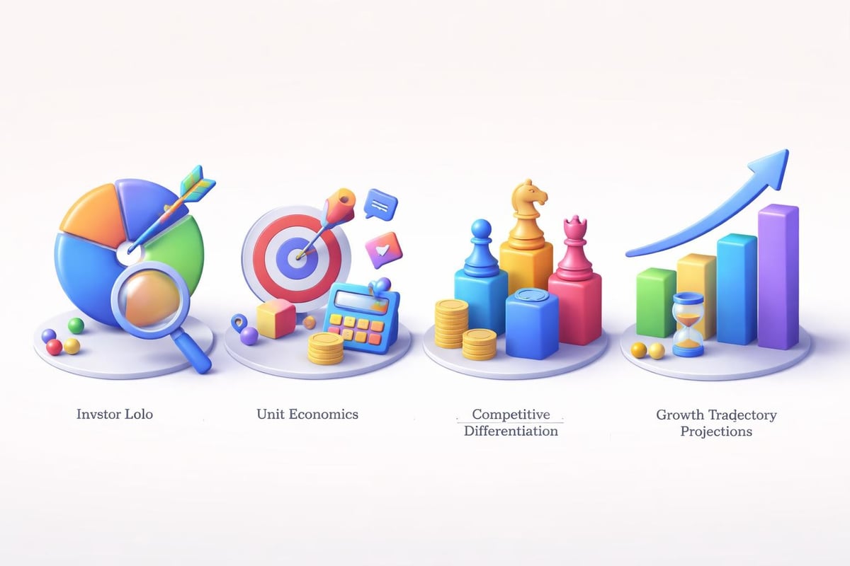 Investor-focused marketing presentation elements