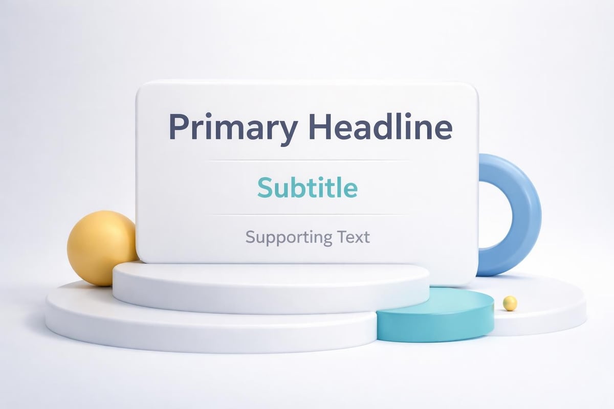 Typography hierarchy in presentation covers