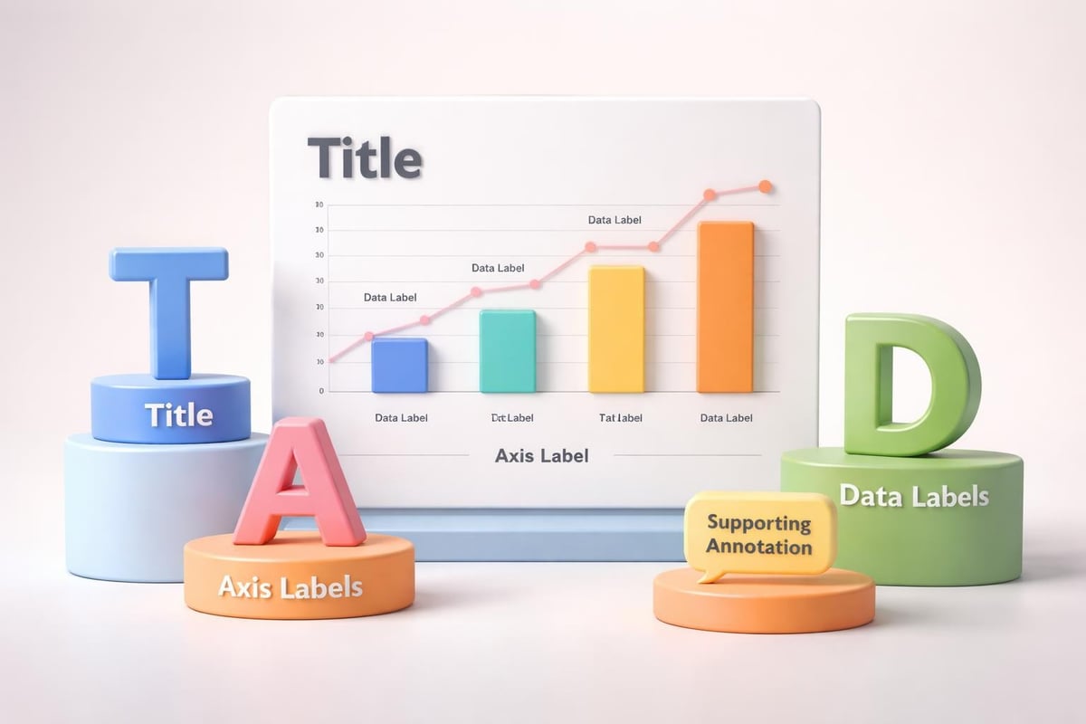 Typography hierarchy in data charts