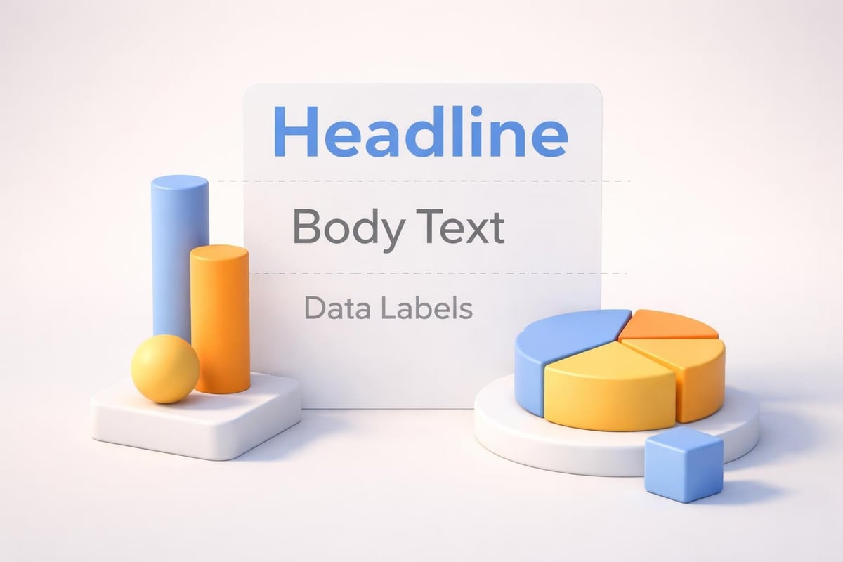 Typography hierarchy in presentation design