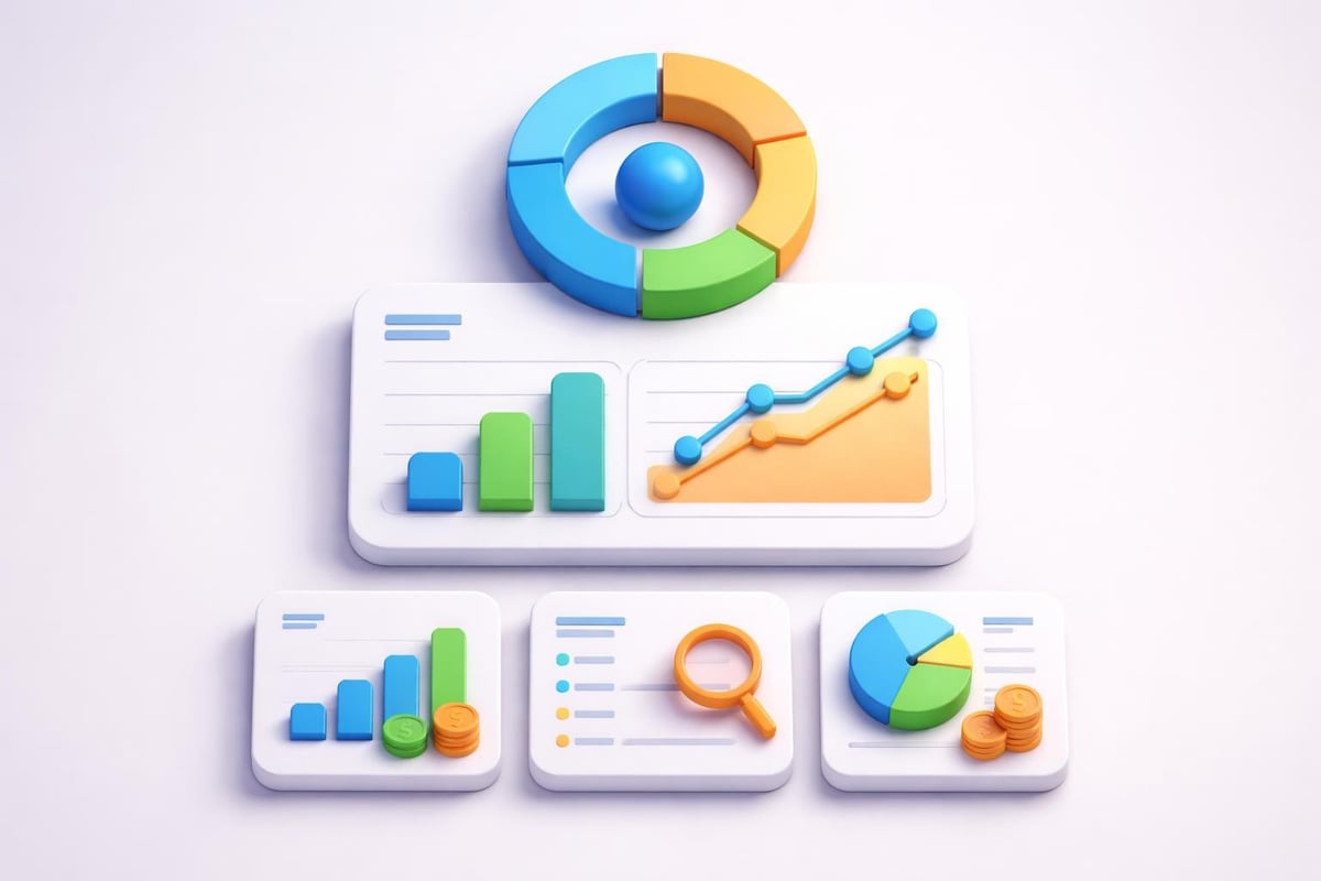 Visual hierarchy in financial infographics