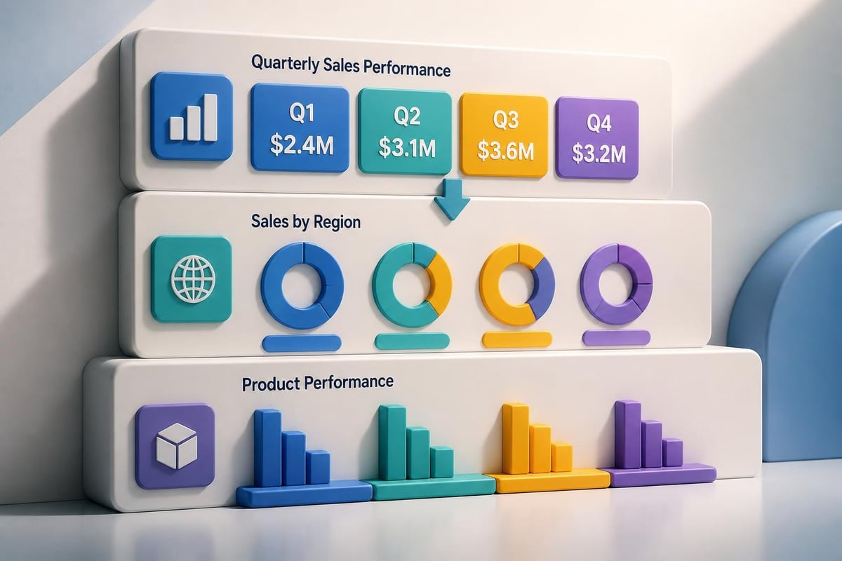 Data visualization in sales templates
