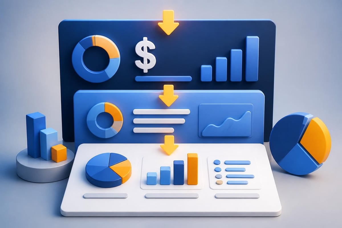 Financial data visualization hierarchy