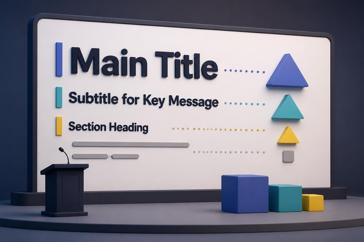 Typography hierarchy in presentations