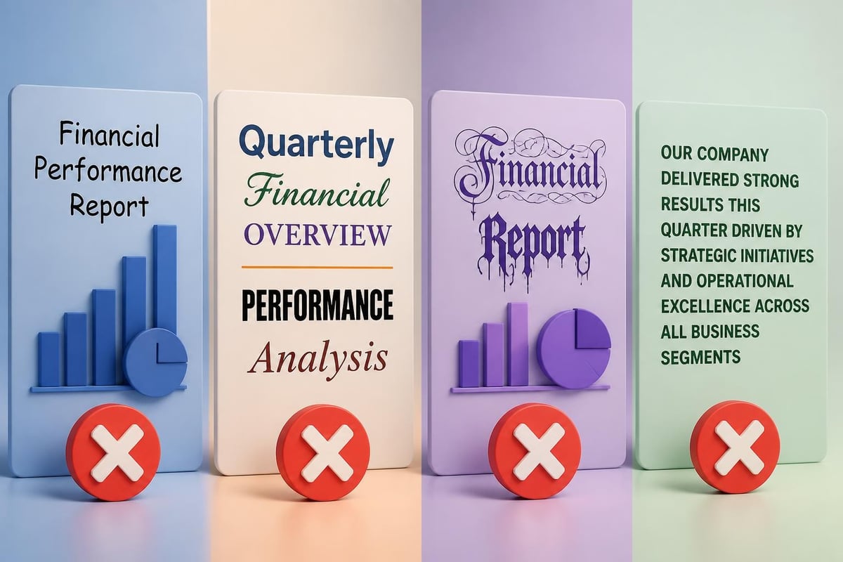 Font hierarchy mistakes in presentations
