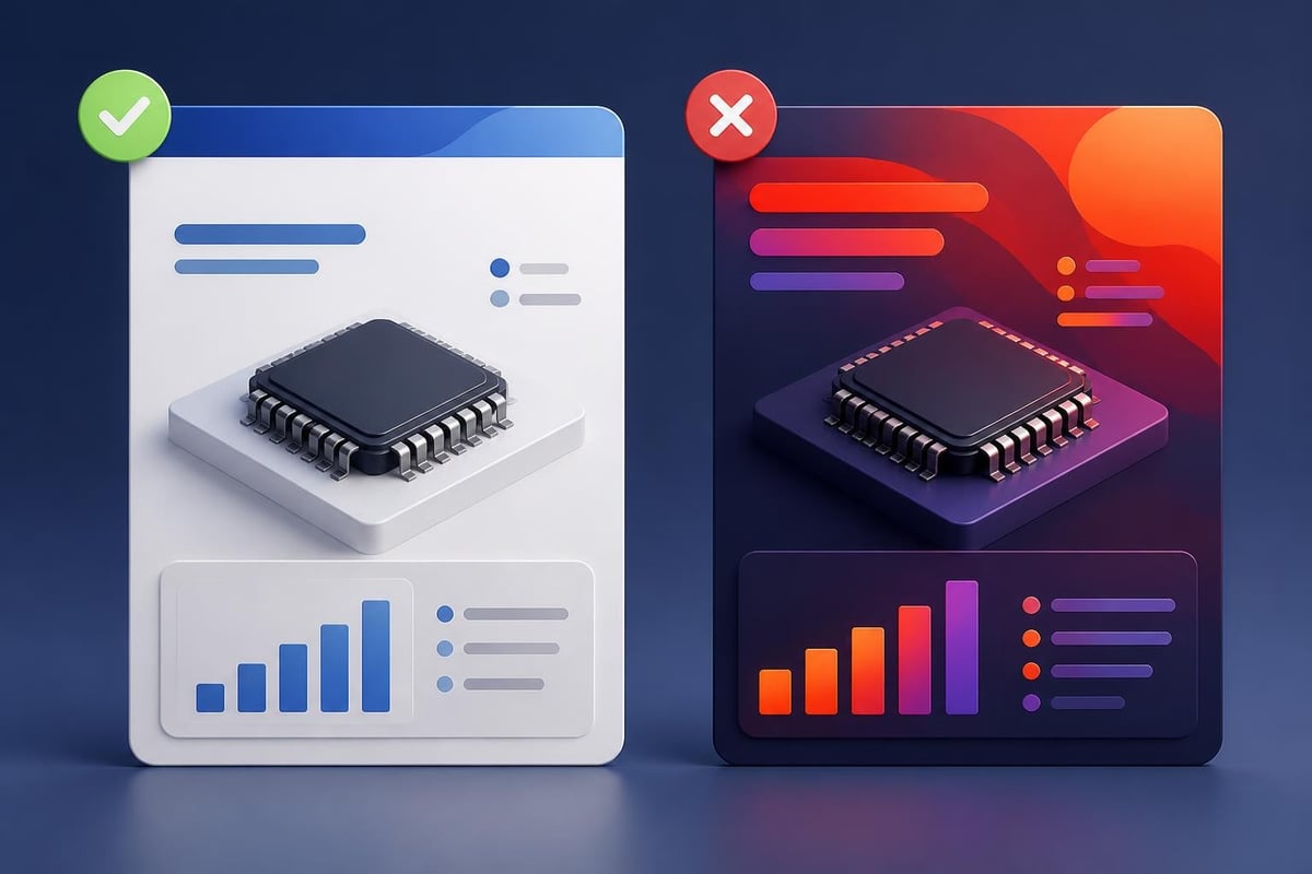 Brand integration in semiconductor infographics