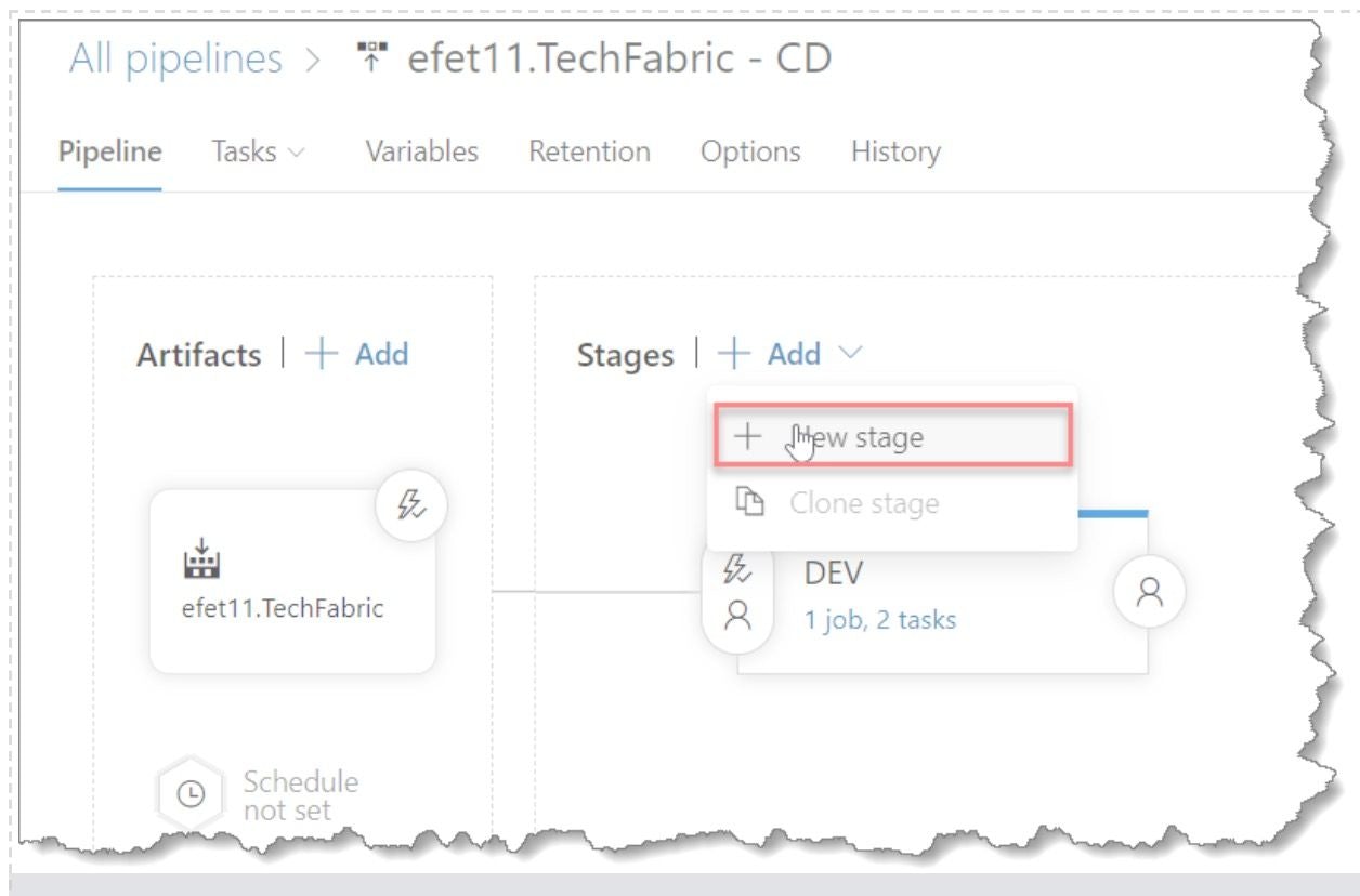 Screenshot of Azure DevOps platform.