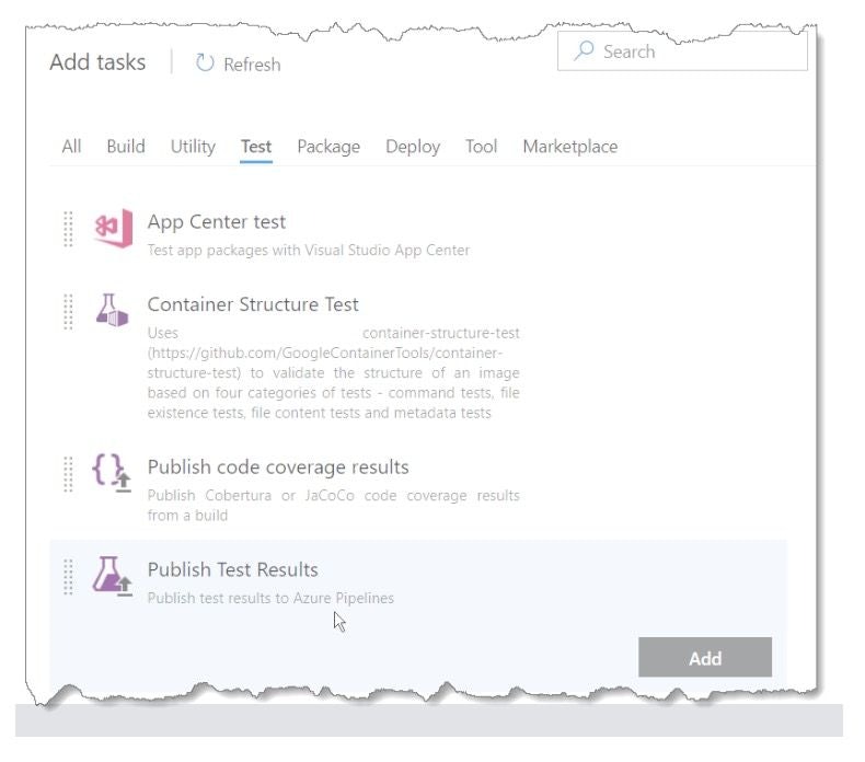 Screenshot of Azure DevOps platform.