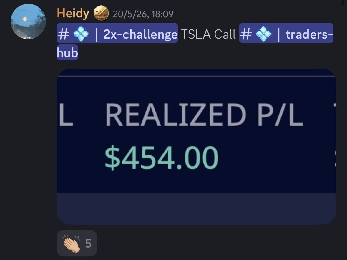 Testimonio real de un alumno de TradersHub (captura de Discord)