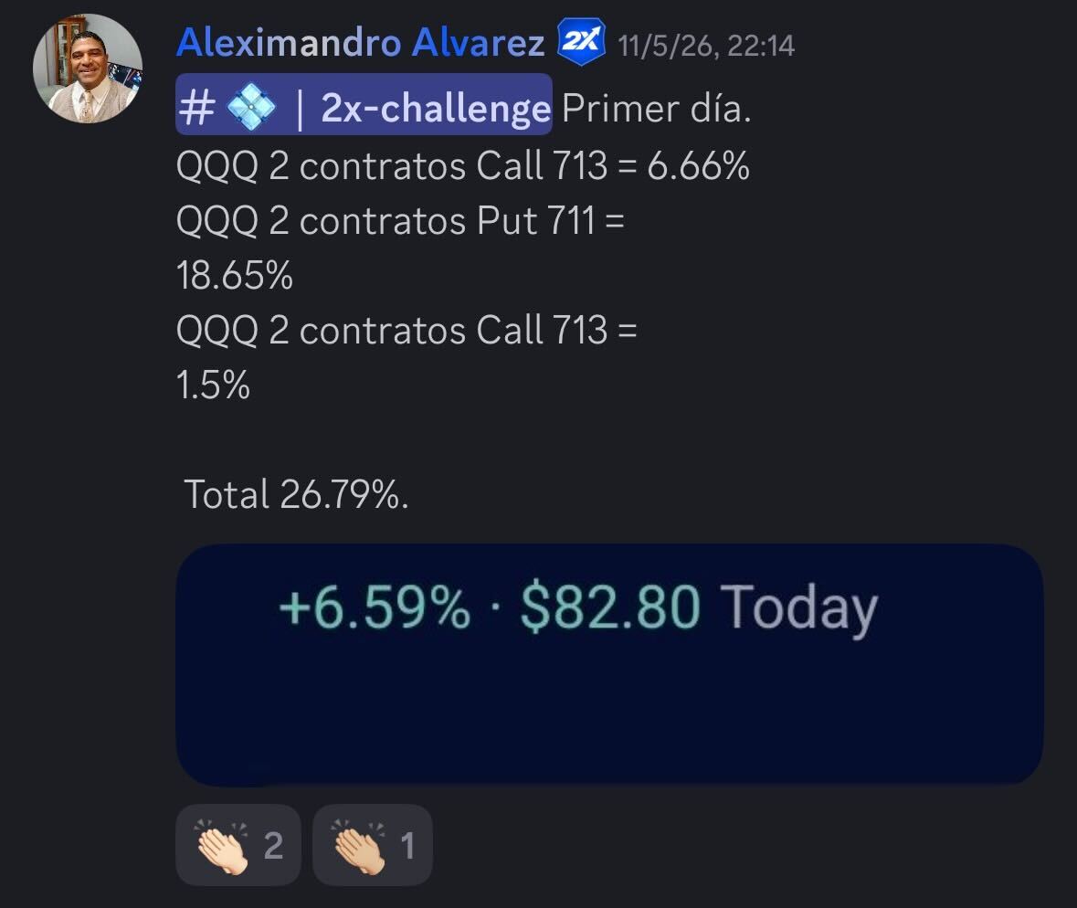 Testimonio real de un alumno de TradersHub (captura de Discord)