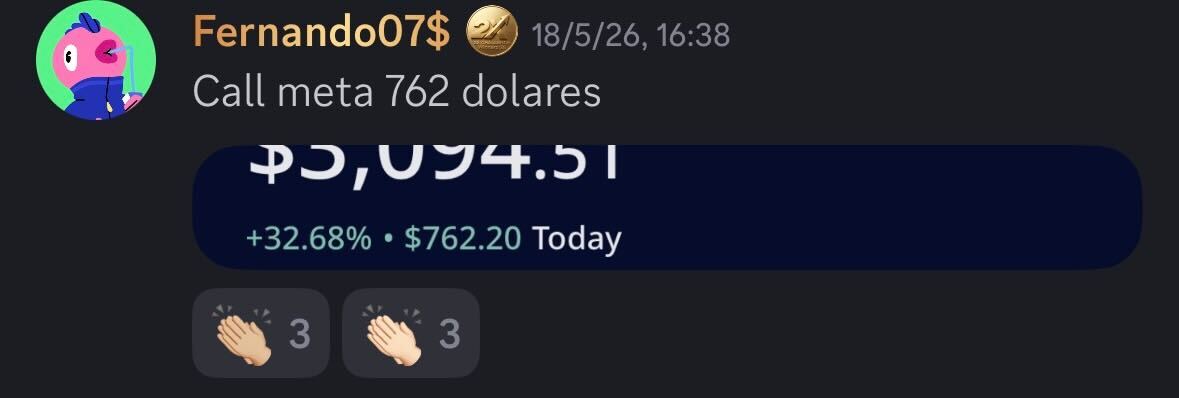 Testimonio real de un alumno de TradersHub (captura de Discord)