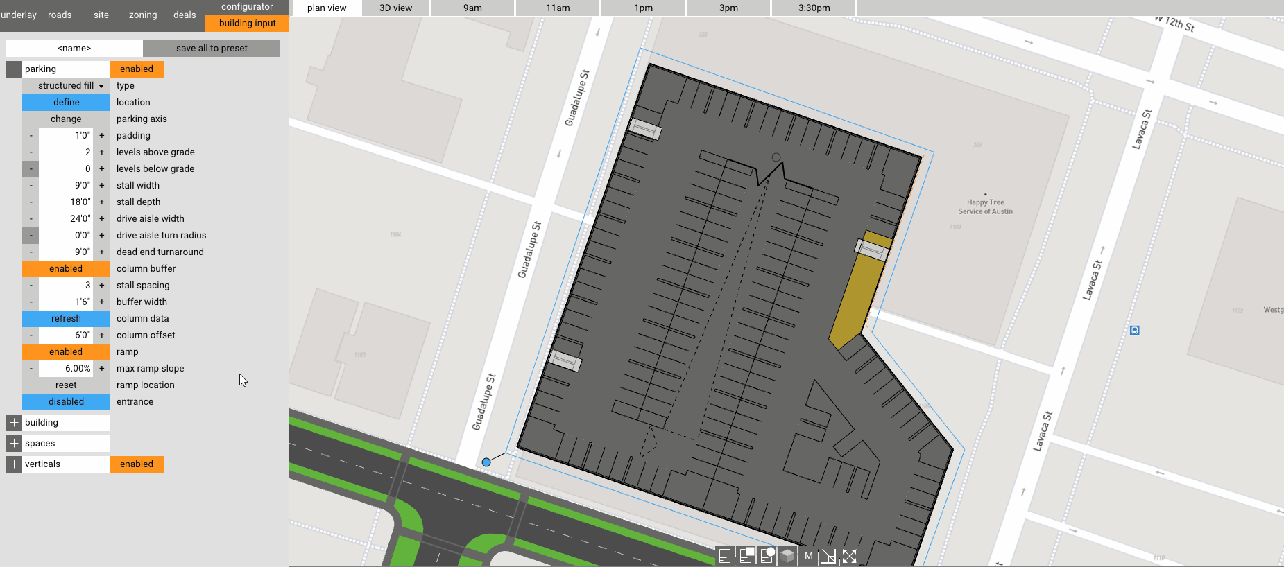 Create a speed ramp by adjusting the ramp percentage