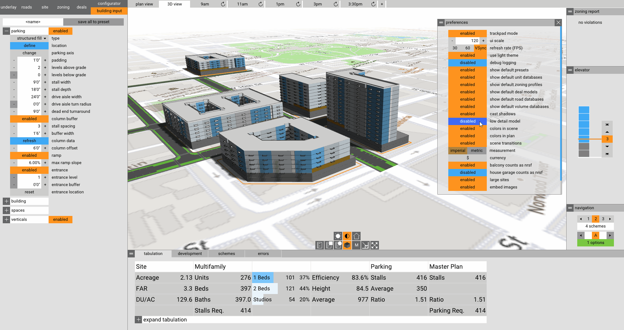 Activate low detail mode for cleaner imagery.