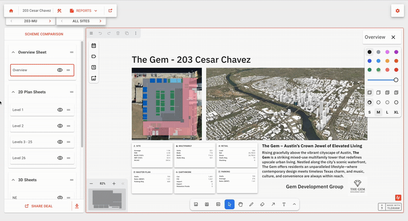 Create presentation-ready PDF in TestFit