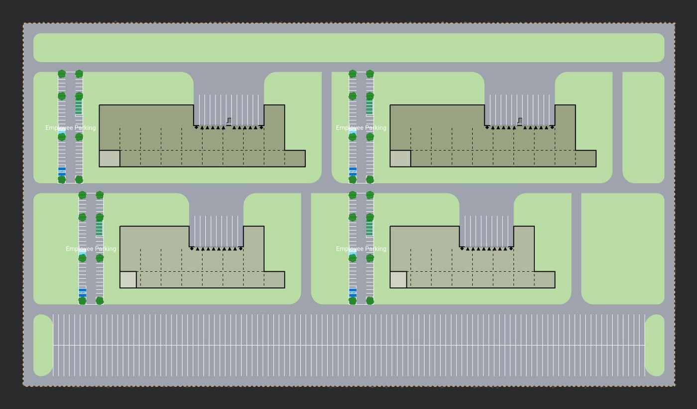 Front-Load Small-Bay Industrial - Multi - Perimeter Loop