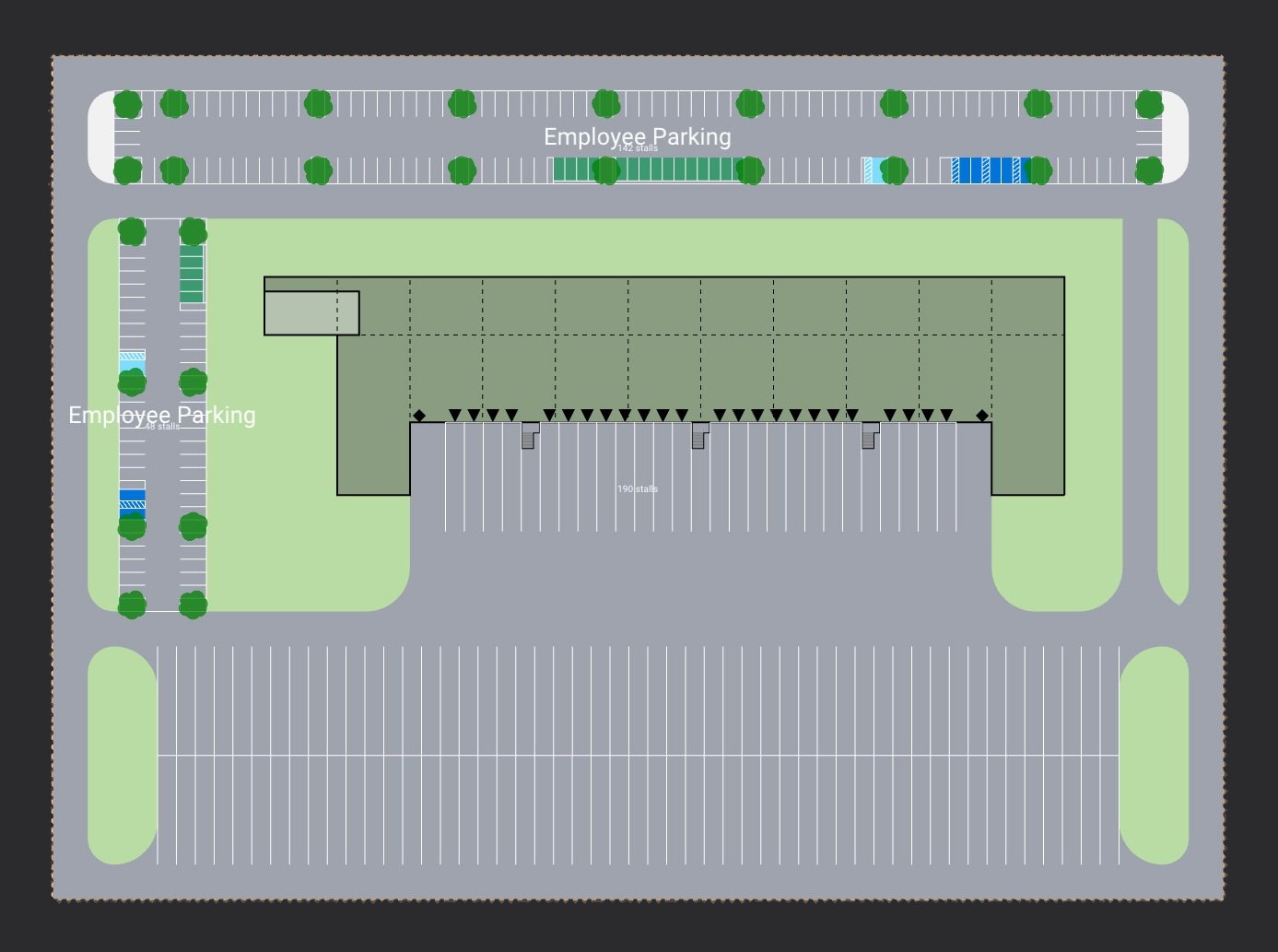Rear-Load Small-Bay Industrial - Single - Perimeter Loop