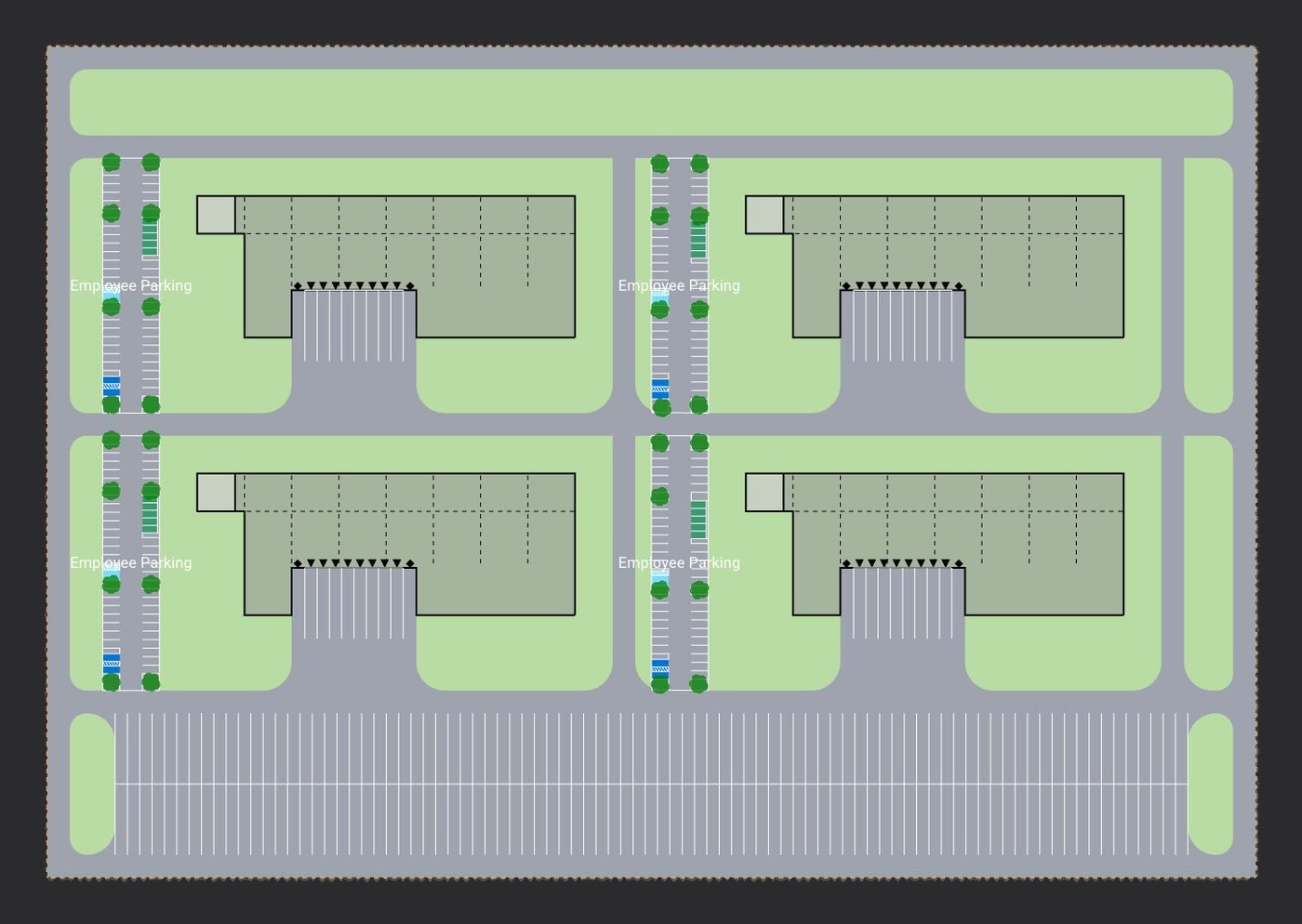 Rear-Load Small-Bay Industrial XS - Multi - Perimeter Loop