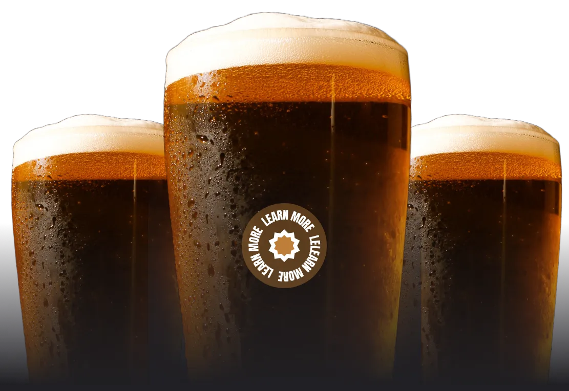 3 glasses of beer
