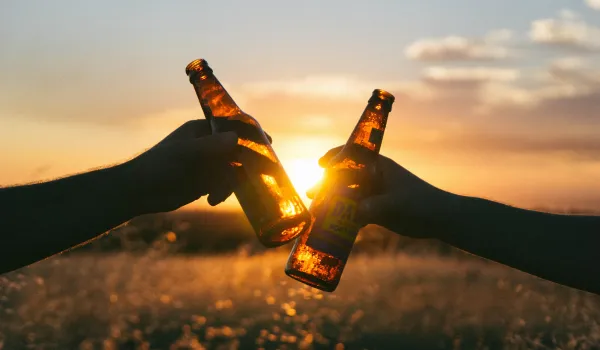 Sunset with beers