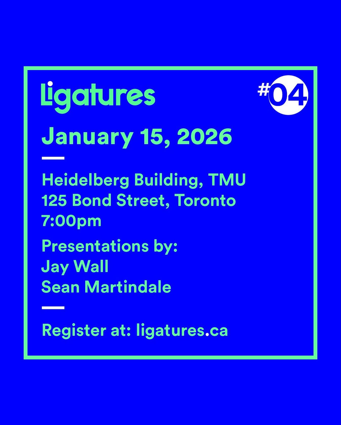 Ligatures Talk Series #4