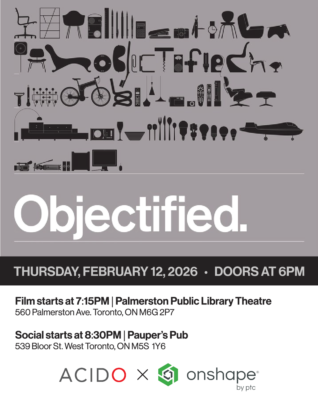 Objectified Film Screening and Happy Hour