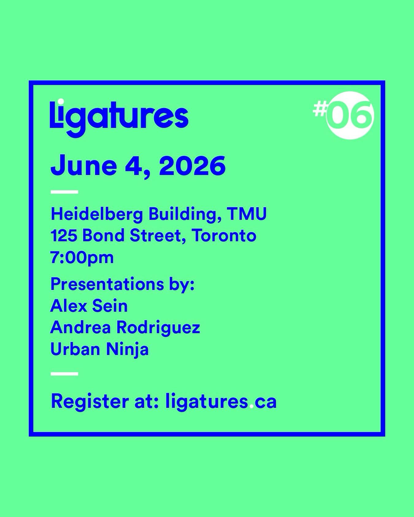 Ligatures Talk Series #6