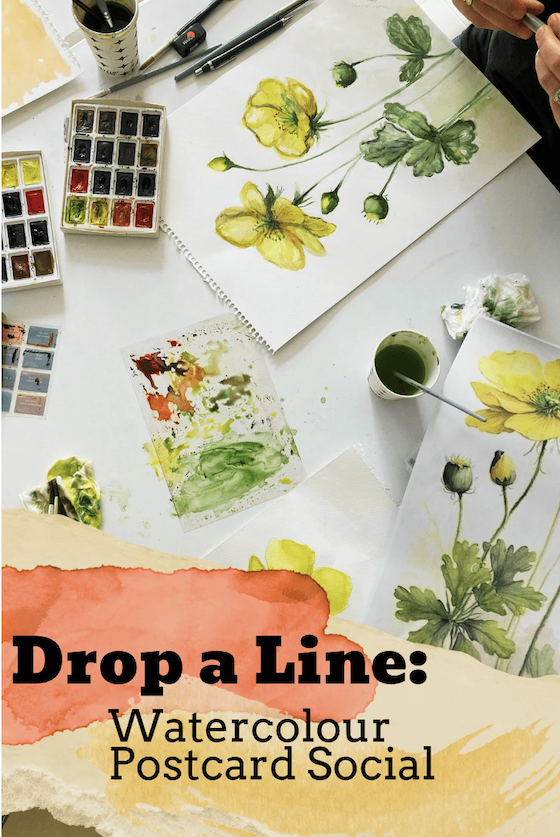 Drop a Line: Watercolour Postcard Social