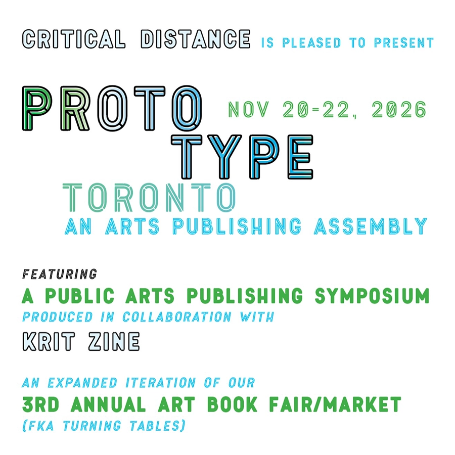 PROTOTYPE Toronto: An Arts Publishing Assembly