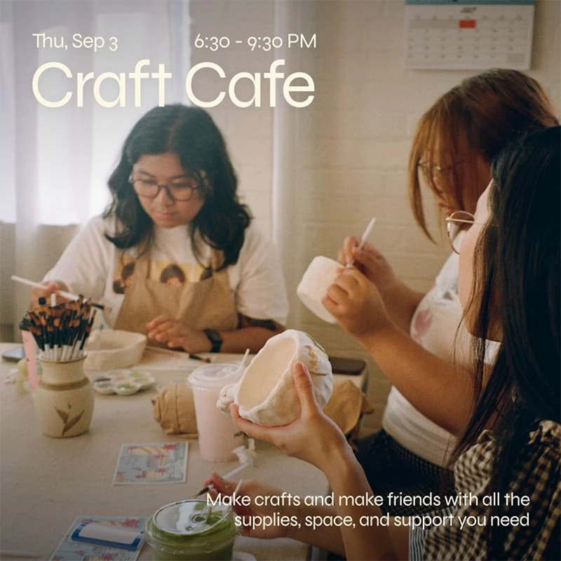 Craft Cafe: Make friends, Make crafts