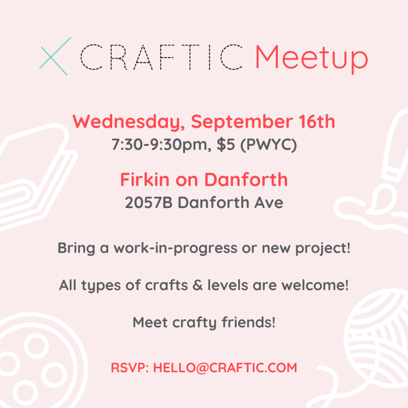 Craftic Meetup at Firkin on Danforth