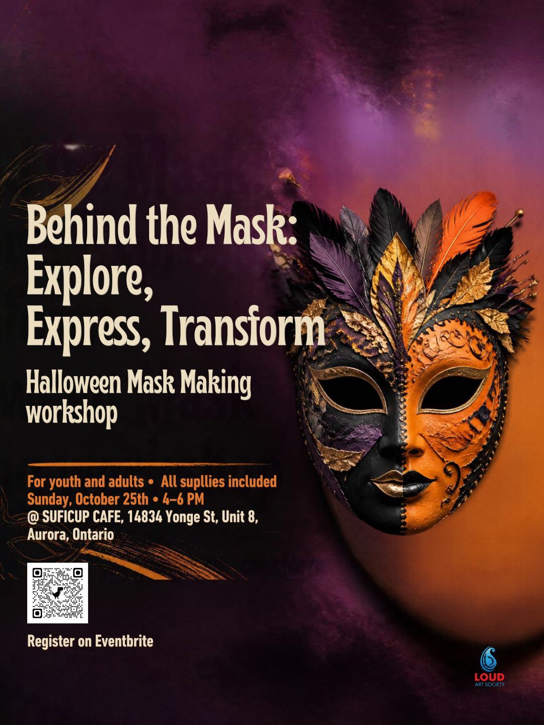 Behind the Mask: Explore, Express, Transform - Halloween Mask Making workshop