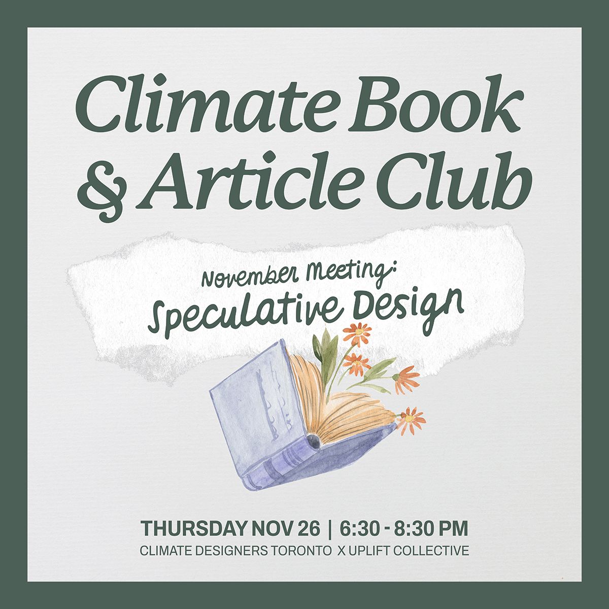 Climate Book & Article Club: Speculative Design