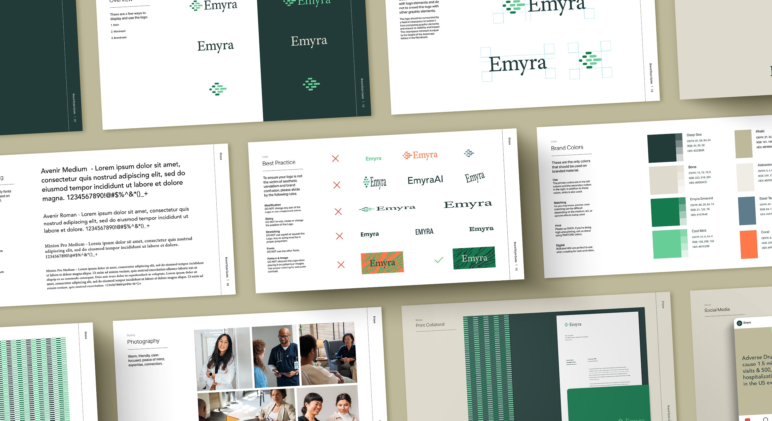 Emyra branding brand guide design