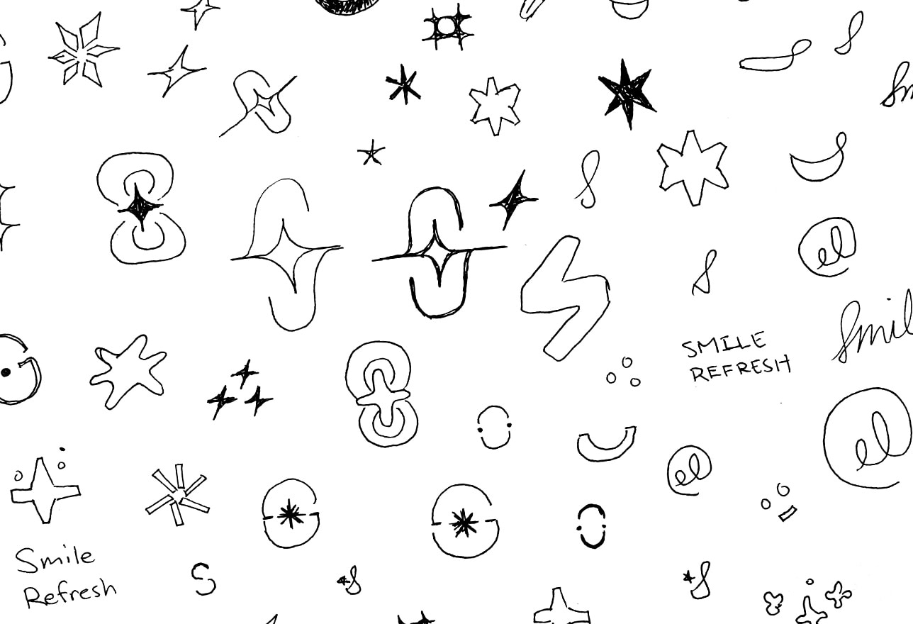 Smile Refresh logo design sketches