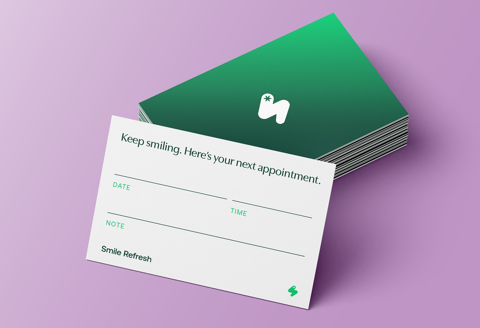 Smile Refresh logo and business card design